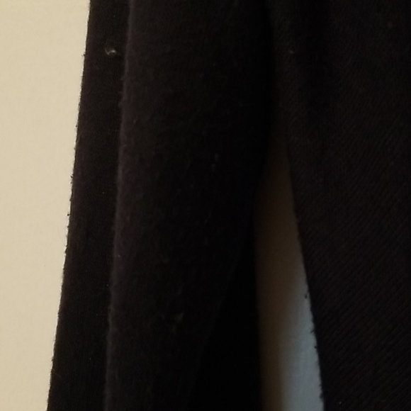 Navy Draped Crochet Back Sweater - Picture 2 of 4